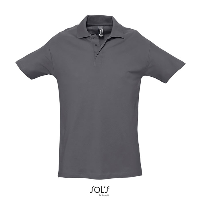Polo en coton publicitaire homme 210g - SPRING gris souris